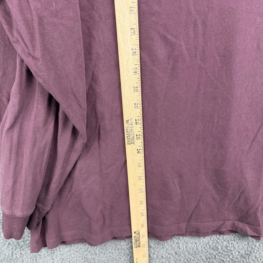 The North Face Mens XXL Long Sleeve Graphic‎ T-Shirt Burgundy Maroon Cotton